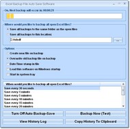 Excel Backup File Auto Save Software screenshot